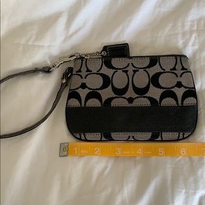 Black coach wristlet